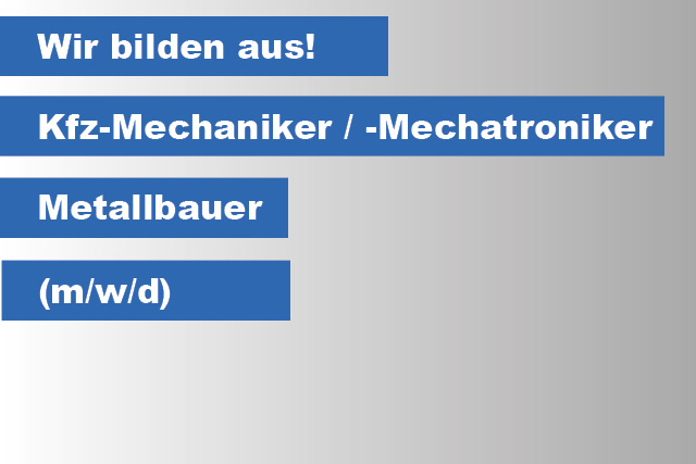 Wir bilden aus!
